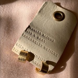 NWT Anthropologie mini gold hoop earrings